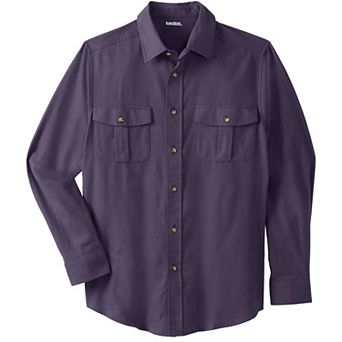 KingSize Men's Big & Tall Signature Solid Flannel Shirt