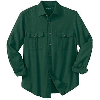 KingSize Men's Big & Tall Signature Solid Flannel Shirt