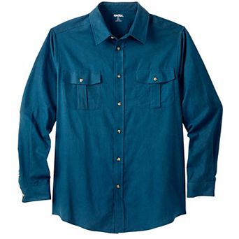 KingSize Men's Big & Tall Signature Solid Flannel Shirt