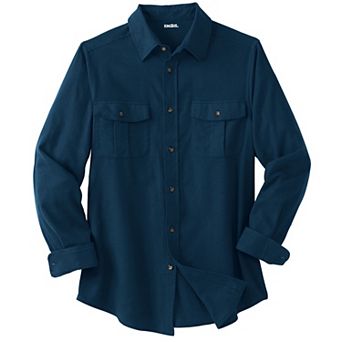 KingSize Men's Big & Tall Signature Solid Flannel Shirt