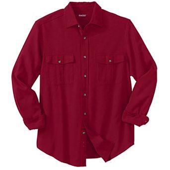KingSize Men's Big & Tall Signature Solid Flannel Shirt