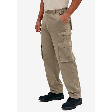 Boulder Creek by KingSize Men's Big & Tall Ranger Side-Elastic Stacked Cargo Pocket Pants