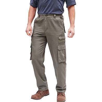Boulder Creek by KingSize Men's Big & Tall Ranger Side-Elastic Stacked Cargo Pocket Pants