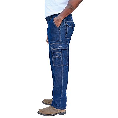 Men s Big Tall Marine Cargo Pants by Boulder Creek in Antique Indigo Size 60 40