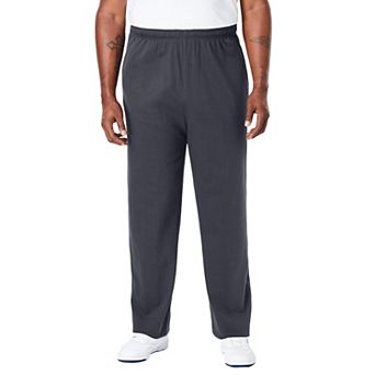 KingSize Men's Big & Tall Lightweight Jersey Open-Bottom Sweatpants