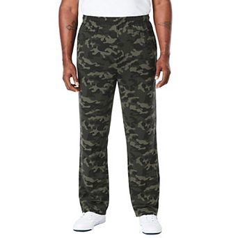 KingSize Men's Big & Tall Lightweight Jersey Open-Bottom Sweatpants