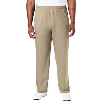 KingSize Men's Big & Tall Lightweight Jersey Open Bottom Sweatpants