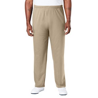 KingSize Men's Big & Tall Lightweight Jersey Open-Bottom Sweatpants