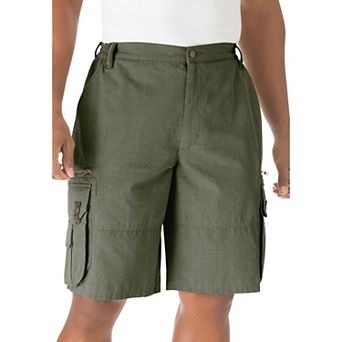 Boulder Creek by KingSize Men's Big & Tall Ripstop 10"" Cargo Shorts