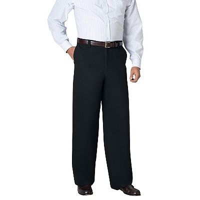 KingSize Wide Leg Wrinkle Free Expandable Waist Pant - 70 40, Carbon
