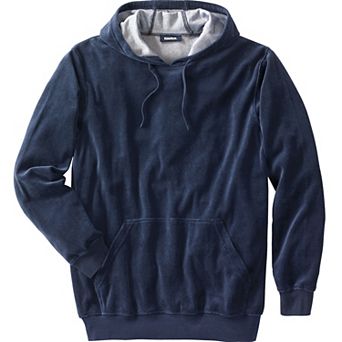 KingSize Men's Big & Tall Velour Long-Sleeve Pullover Hoodie