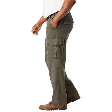 Boulder Creek by KingSize Men's Big & Tall Renegade Side-Elastic Waist Cargo Pants