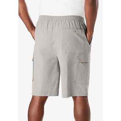 KingSize Men's Big & Tall Full Elastic Waist Gauze Cargo Shorts
