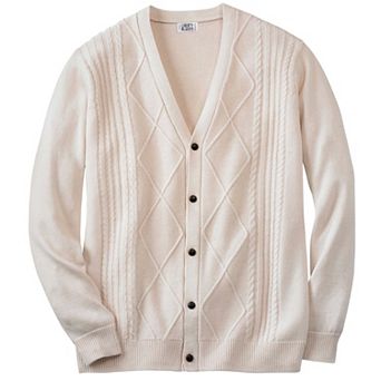 KingSize Men's Big & Tall Shoreman’S Cardigan Cable Knit Sweater