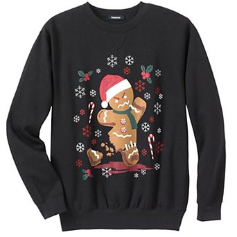 KingSize Men's Big & Tall Graphic Fleece Sweatshirt