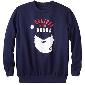 KingSize Men's Big & Tall Graphic Fleece Sweatshirt