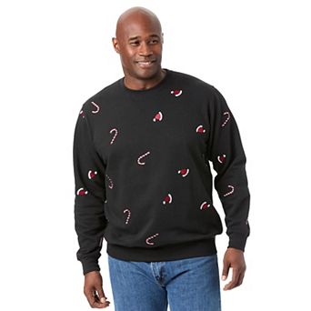 KingSize Men's Big & Tall Graphic Fleece Sweatshirt