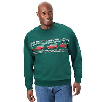 KingSize Men's Big & Tall Graphic Fleece Sweatshirt