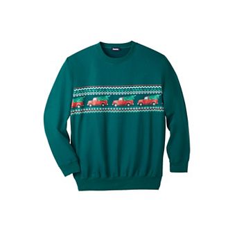 KingSize Men's Big & Tall Graphic Fleece Sweatshirt