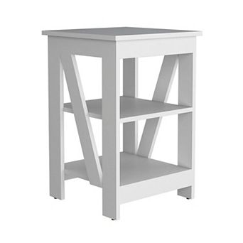 Taylor 3 tier End Table/Nightstand, Side Table for Small Space