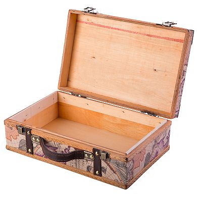 Old World Map Suitcase