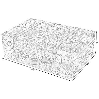 Old World Map Suitcase