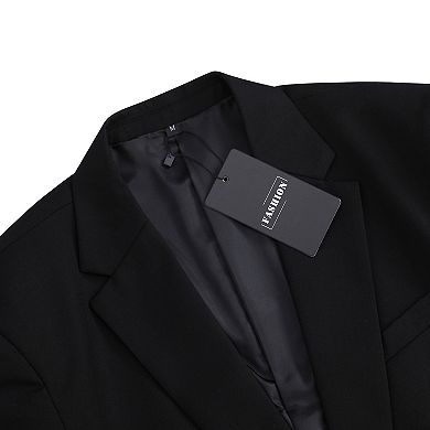 Men's Casual Blazer Jacket One Button Sport Coat Lightweight Slim Fit Suit