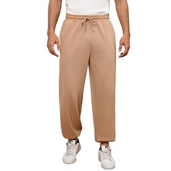 Men's Casual Lounge Pajama Yoga Jogger Pants Open Bottom Sweatpants With Pockets