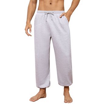 Men's Casual Lounge Pajama Yoga Jogger Pants Open Bottom Sweatpants With Pockets