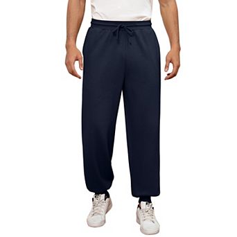 Men's Casual Lounge Pajama Yoga Jogger Pants Open Bottom Sweatpants With Pockets