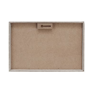 Parisloft Where There Is Hope There Is Faith Wood Wall Framed Sign, White Washed, 11.8"W x 7.8"H