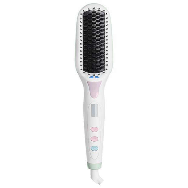 Electric Straightening Brush ホワイト Mane Get Ur Sleek On Heated Straightening Brush