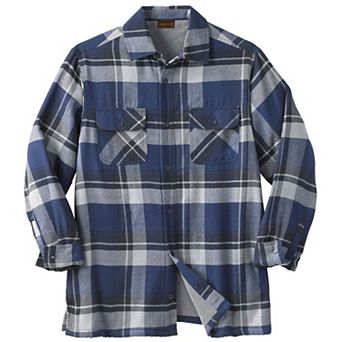 Boulder Creek by KingSize Men's Big & Tall Fleece-Lined Flannel Shirt Jacket