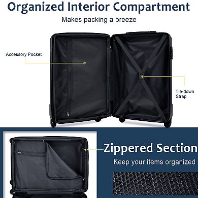 Merax Hardshell Luggage Sets 6 Piece Suitcase Set