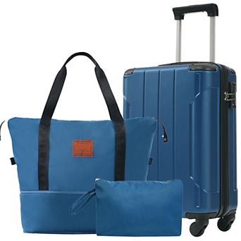 Merax Hardshell Luggage Sets 3 pc Carry-on Suitcases With Wheels（20in）