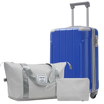 Merax Hardshell Luggage Sets 3 pc Carry-on Suitcases With Wheels（20in）