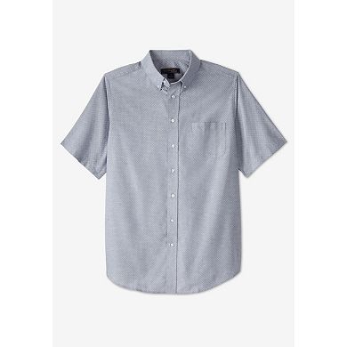 KingSize Men's Big & Tall Short-Sleeve Wrinkle-Free Everyday Oxford