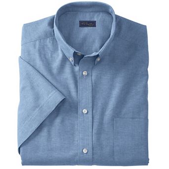 KingSize Men's Big & Tall Short-Sleeve Wrinkle-Free Everyday Oxford