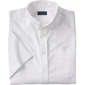 KingSize Men's Big & Tall Short-Sleeve Wrinkle-Free Everyday Oxford