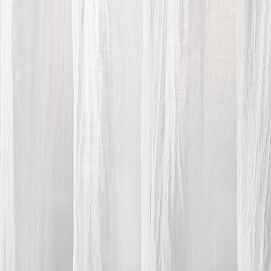 Martha Stewart 2-Piece Crinkle Sheer Poletop Curtain Panel Set
