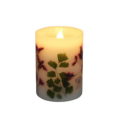 Everyday Decor Pink Botanical Small LED Candle Table Decor