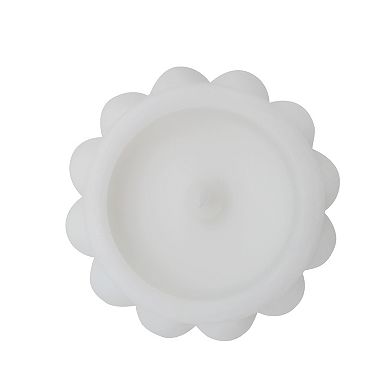 Everyday Decor White Bubble Large LED Pillar Candle Table Decor
