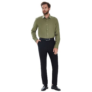 Men's Bespoke Classic-Fit Textured Easy Care Dress Shirt