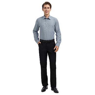 Men's Bespoke Classic-Fit Textured Easy Care Dress Shirt