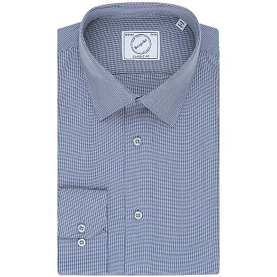 Men's Bespoke Classic-Fit Textured Easy Care Dress Shirt