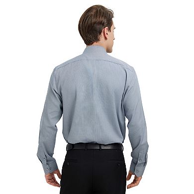 Men's Bespoke Classic-Fit Textured Easy Care Dress Shirt