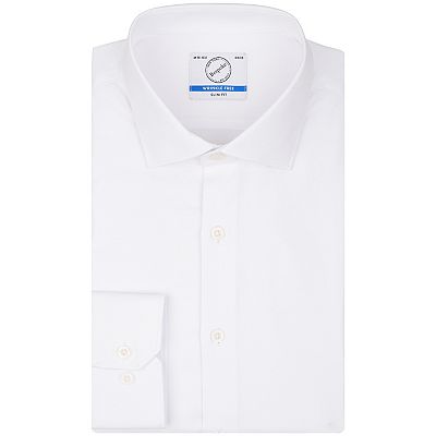 Men's Bespoke Slim-Fit Textured Easy Care Dress Shirt