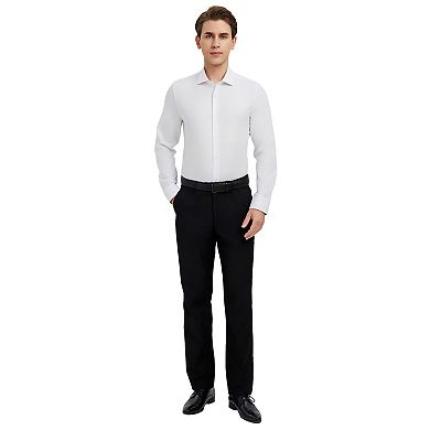 Men's Bespoke Slim-Fit Textured Easy Care Dress Shirt