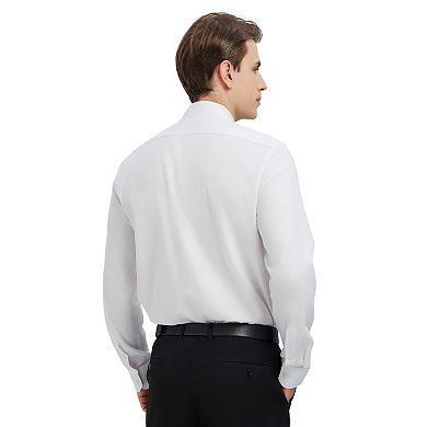 Men's Bespoke Slim-Fit Textured Easy Care Dress Shirt