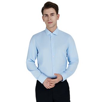 Men's Bespoke Slim-Fit Textured Easy Care Dress Shirt
